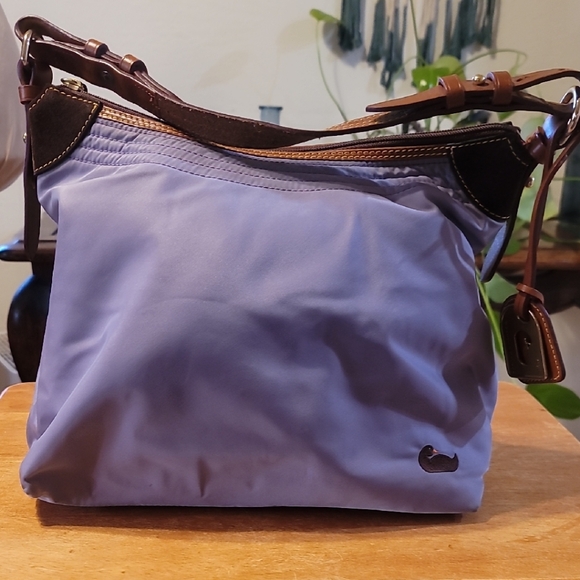 Dooney & Bourke Handbags - Dooney & Bourke Lavender and Brown Shoulder Bag